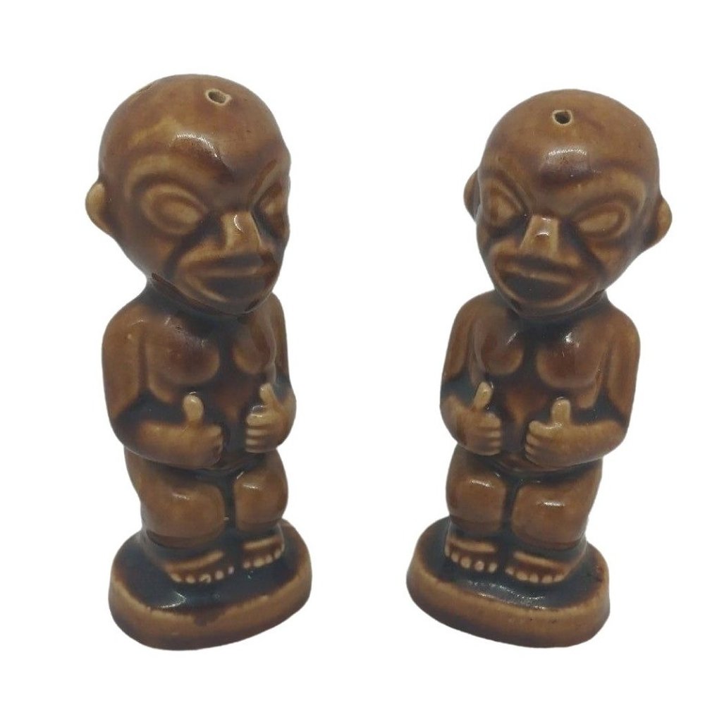 Rare Kon Tiki Style Salt & Pepper Shakers